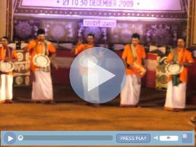 Veeranatyam Dance of Andhra Pradesh during Shilpgram Festival, Udaipur.